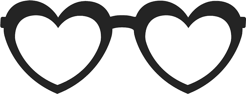 Heart-shaped Glasses Stamp - Heart Shaped Glasses Clipart - Png Download (800x800), Png Download