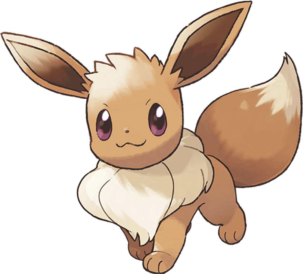 Eevee Sticker - Let's Go Eevee Art Clipart (1024x976), Png Download