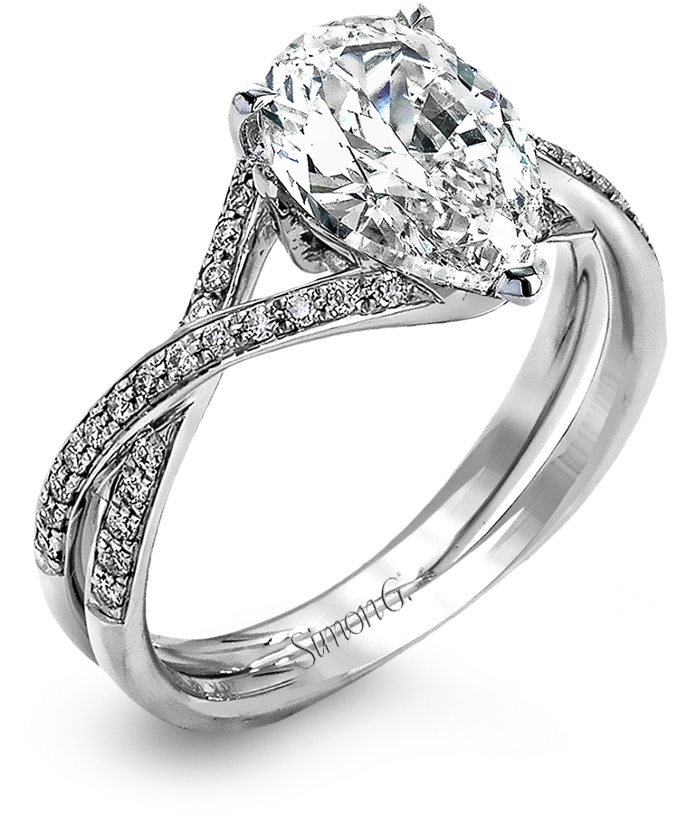 Solitaire, Wedding Rings - Simon G Engagement Ring Clipart (1000x1000), Png Download