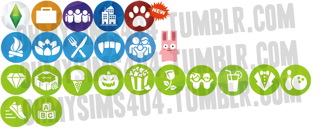 How To Use - Sims 4 Pack Icons Clipart (1070x410), Png Download