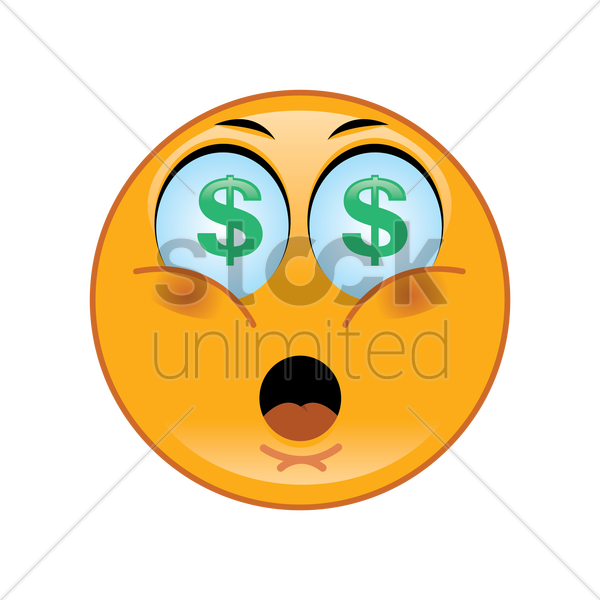 Face With Dollar Sign Eyes Clipart (600x600), Png Download