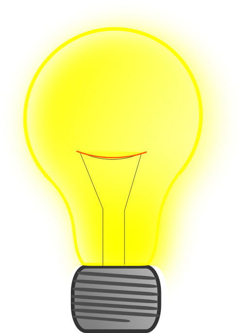 Bulb,electric - Shine Lamp Clipart (500x684), Png Download
