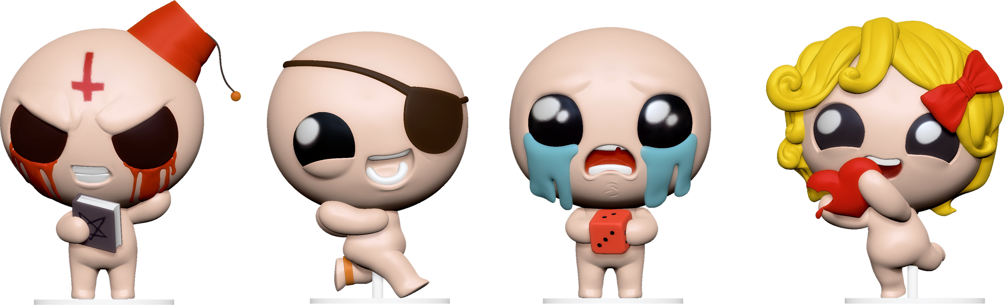 The Binding Of Isaac The Binding Of Isaac - Binding Of Isaac Four Souls Figures Clipart (2048x622), Png Download