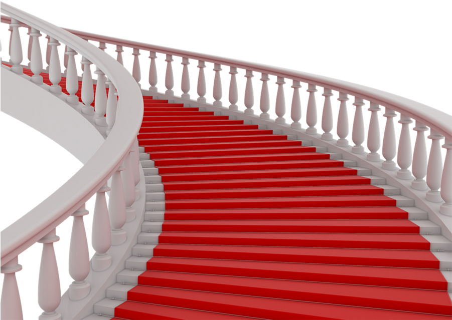 Stairs Png Image - Red Carpet Stairs Png Clipart (900x662), Png Download