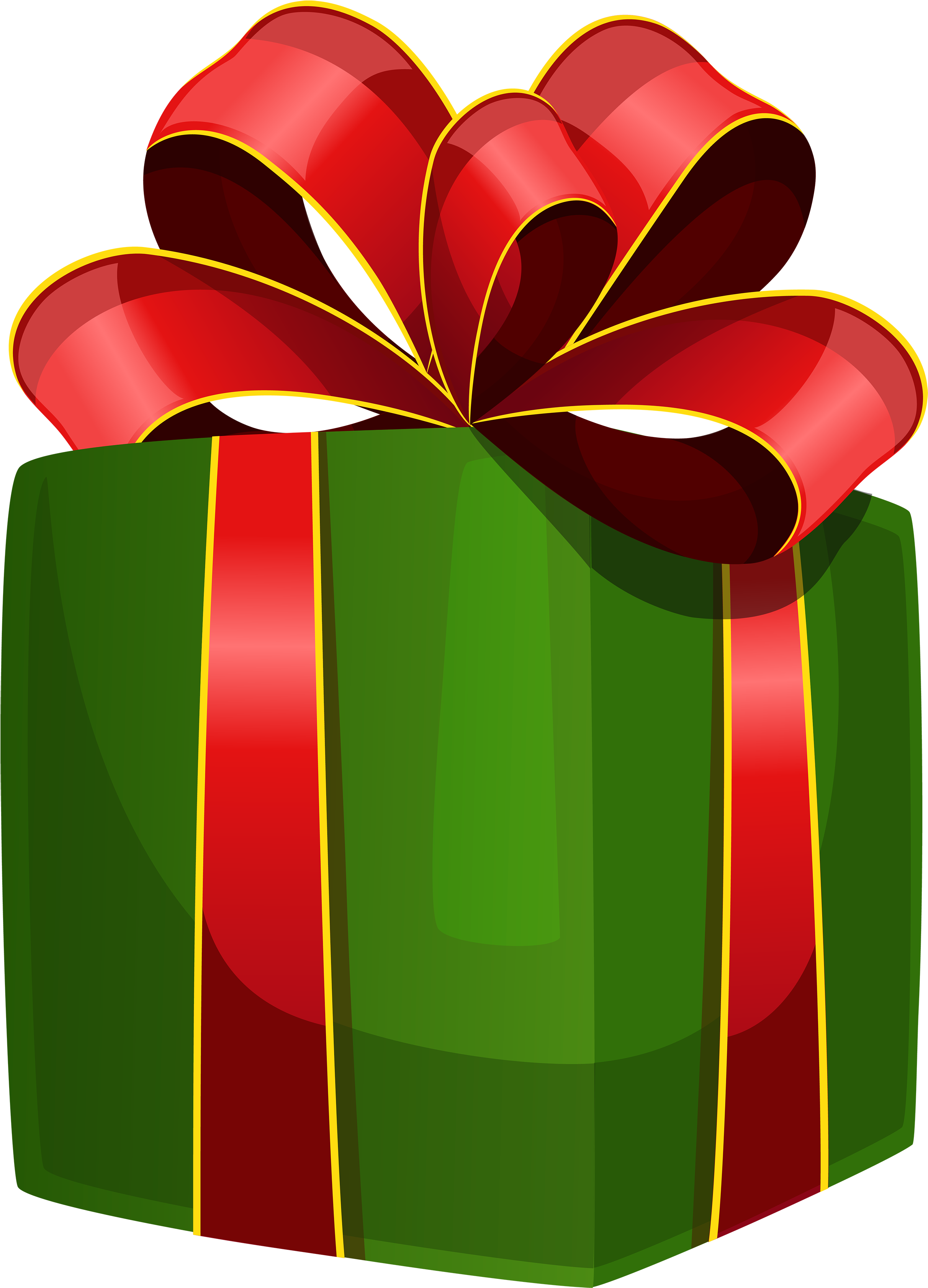 Green Gift Box Png Clipart Best Web - Christmas Presents Png Clipart Transp...