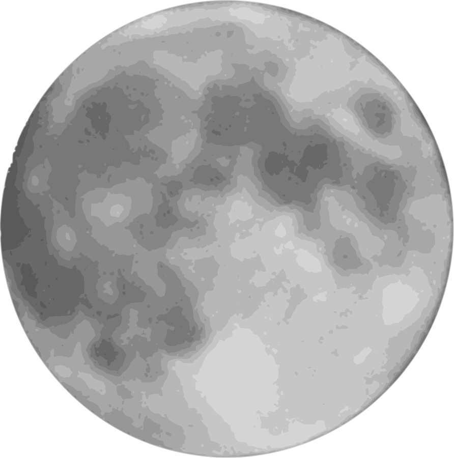 Full Moon Clipart Png - Full Moon Cartoon Png Transparent Png (892x900), Png Download