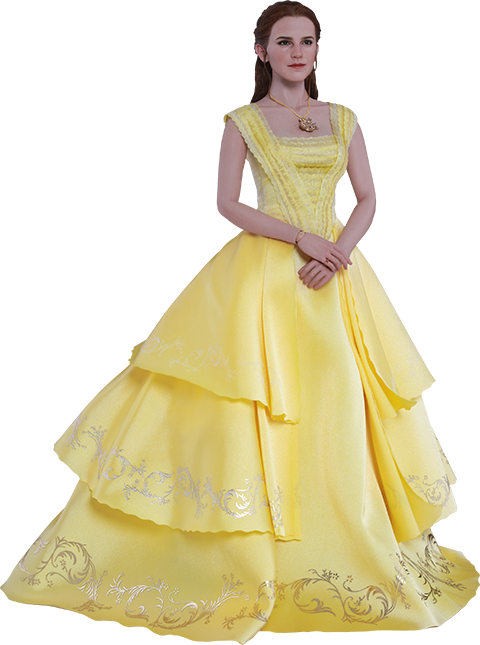 Beauty And The Beast - Belle Dress Live Action Clipart (480x645), Png Download