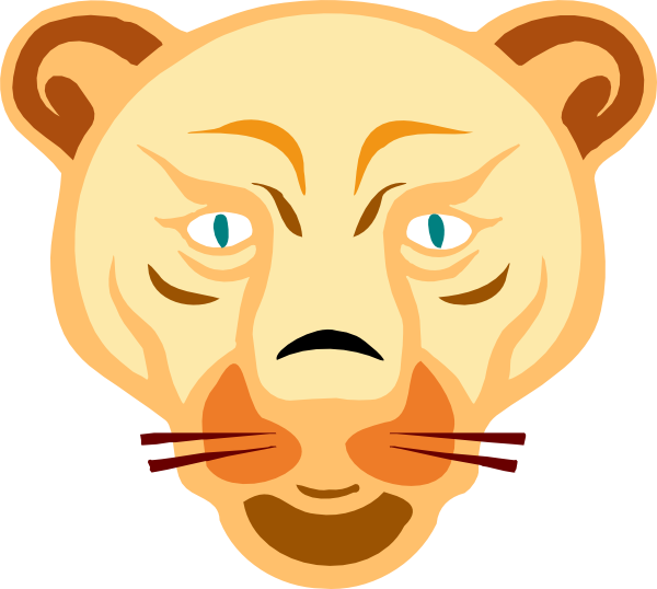 Another Digital Lion Face Svg Clip Arts 600 X 538 Px - Png Download (600x538), Png Download