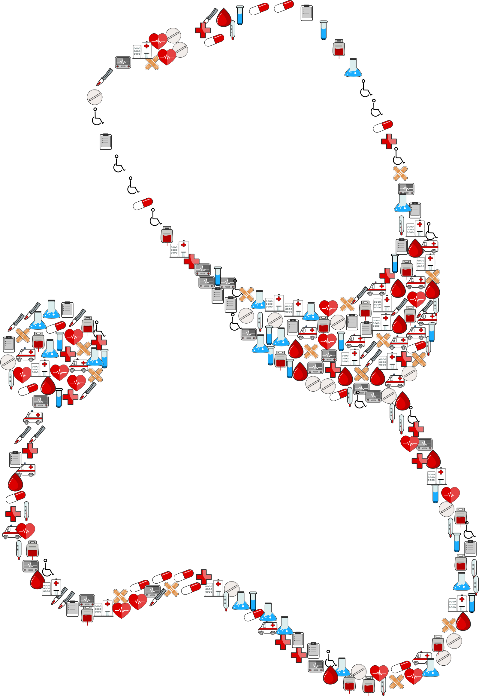 Heartbeat Clipart Medical Assistant - Clip Art Medical Stethoscope - Png Download (1596x2316), Png Download