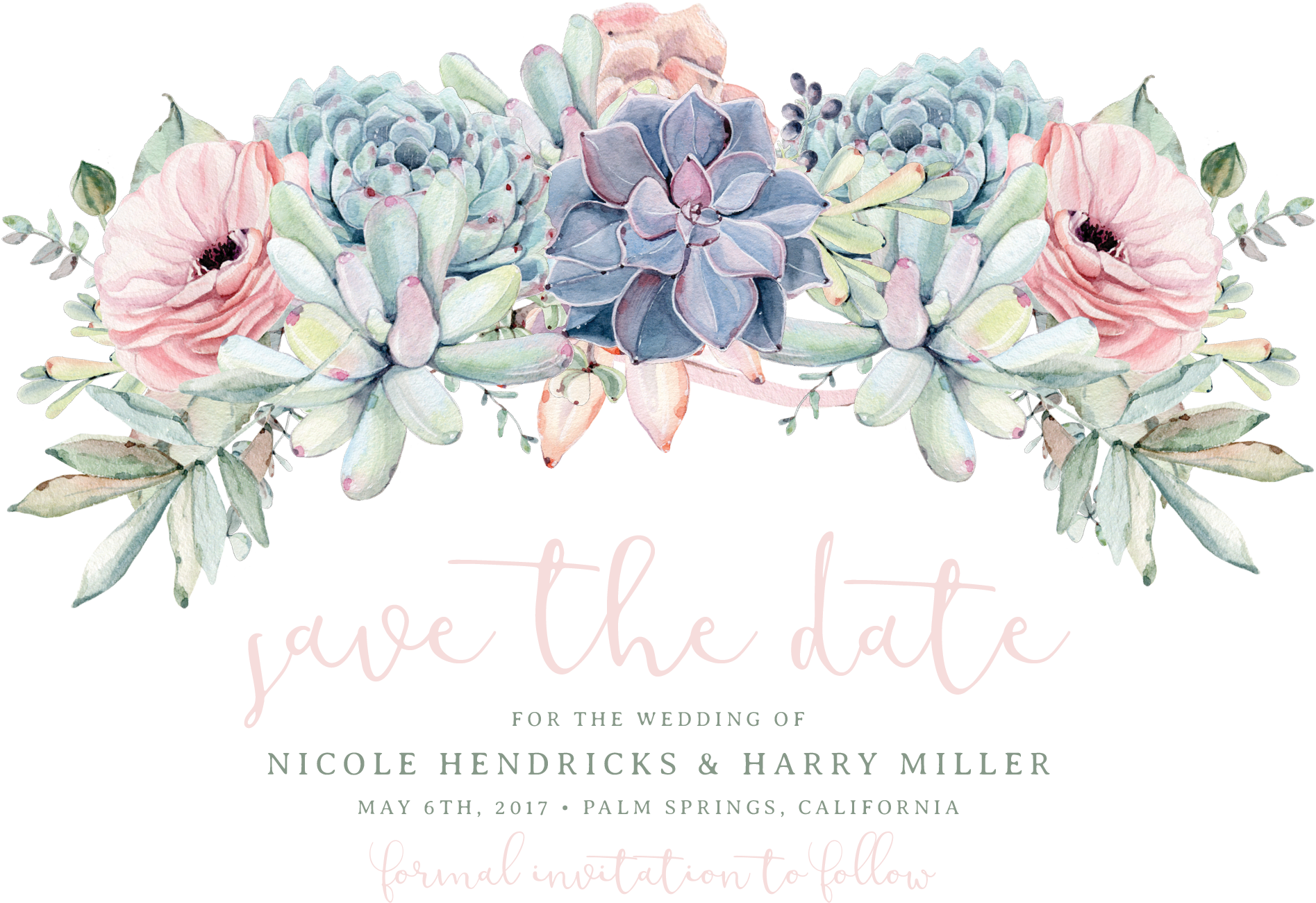 Card Watercolor Floral Wedding Invitation Clipart (2100x1500), Png Download