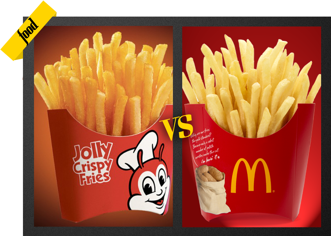 Jollibee Vs - Mcdonald's - Mcdonalds French Fries Box Clipart (1182x838), Png Download