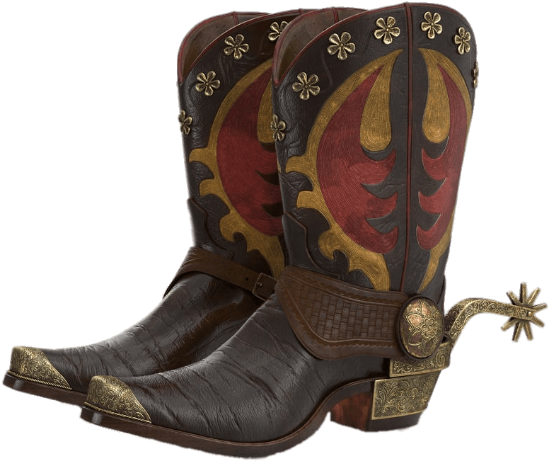 Cowboy Boots With Spurs Clipart (800x800), Png Download