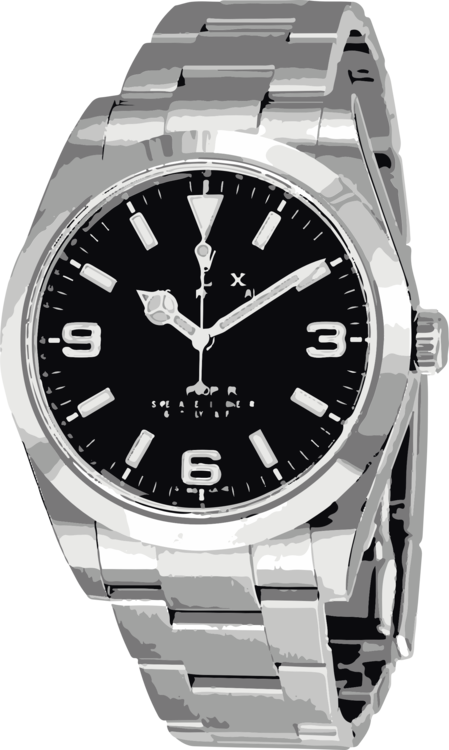 Rolex Datejust Rolex Submariner Watch Rolex Oyster - Rolex Explorer Black Dial Clipart (449x750), Png Download