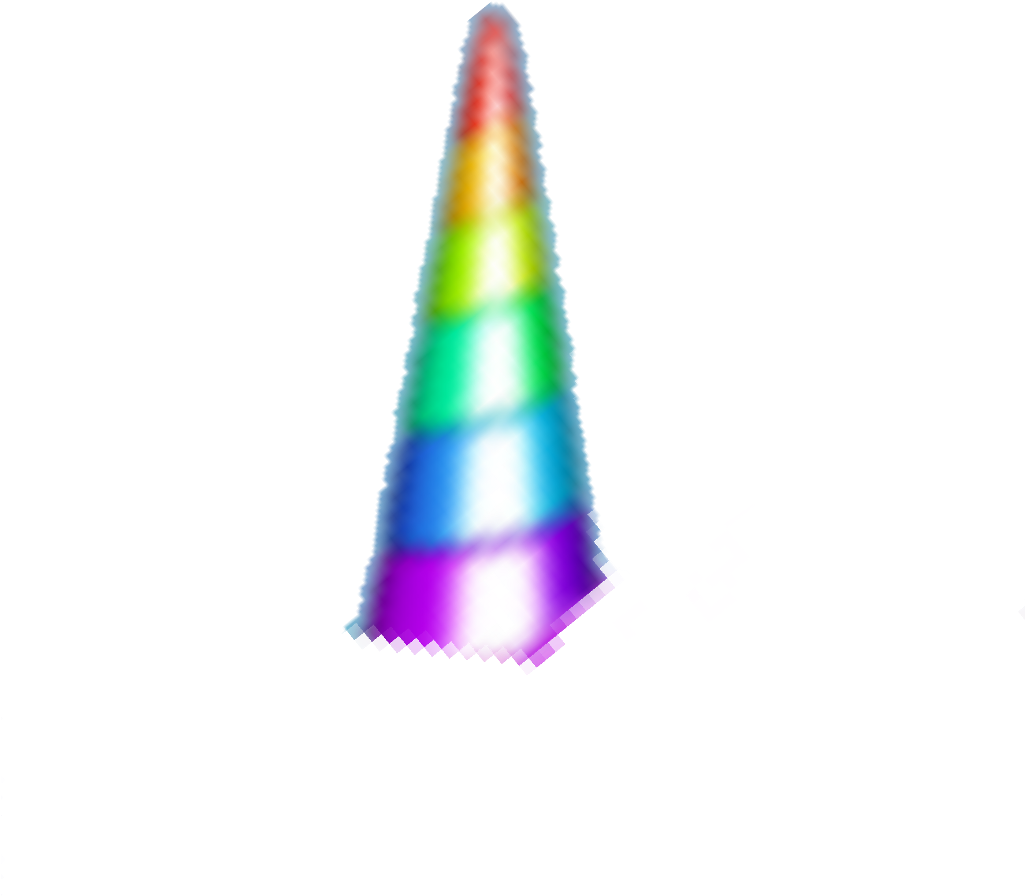 Unicorn Unicornhorn Horn Filter Snapchat Rainbow Cute - Triangle Clipart (1024x1024), Png Download