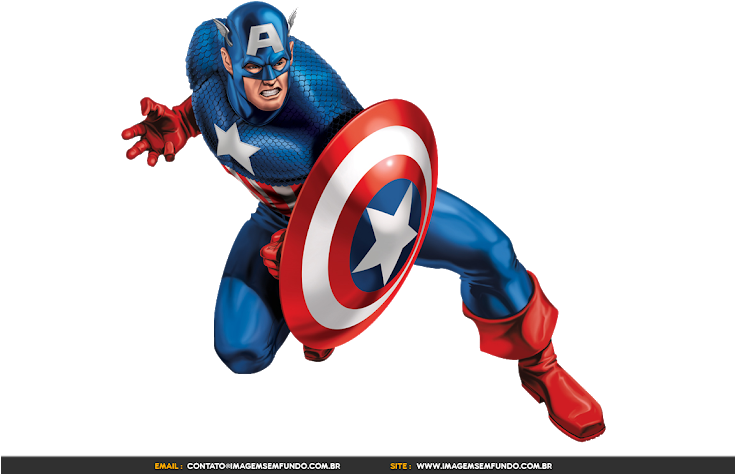 Capitao America Png - Comic Captain America Art Clipart (735x474), Png Download