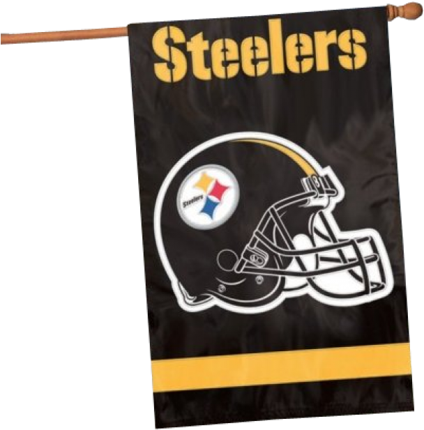 Image Of Nfl Pittsburgh Steelers Banner House Flag - Pittsburgh Steelers Iphone Wallpaper Hd Clipart (728x728), Png Download