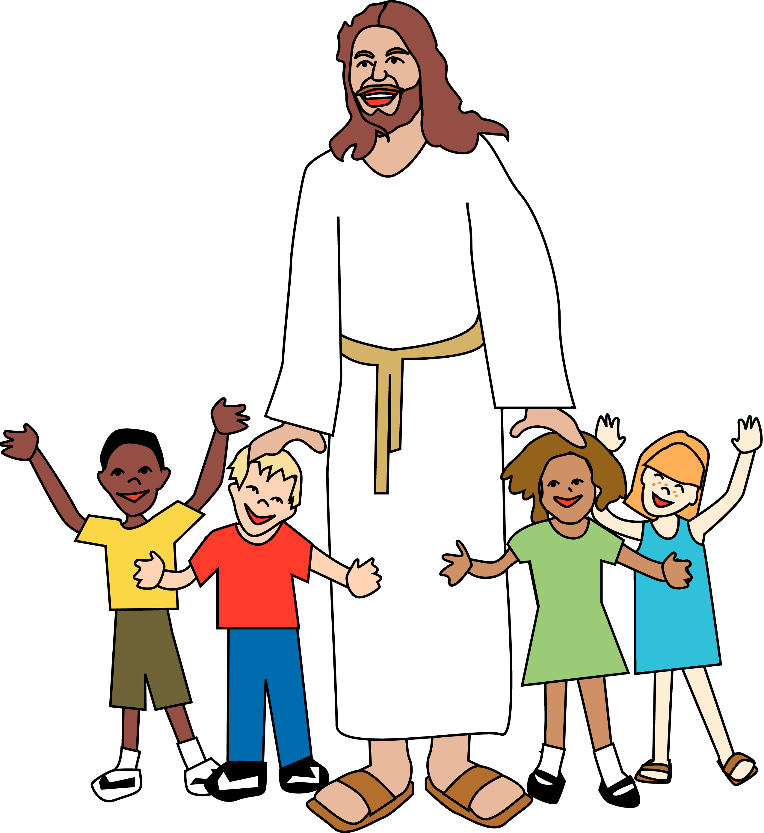 Jesus With Children Clipart At Getdrawings - Jesus With Children Clipart - Png Download (2550x2779), Png Download