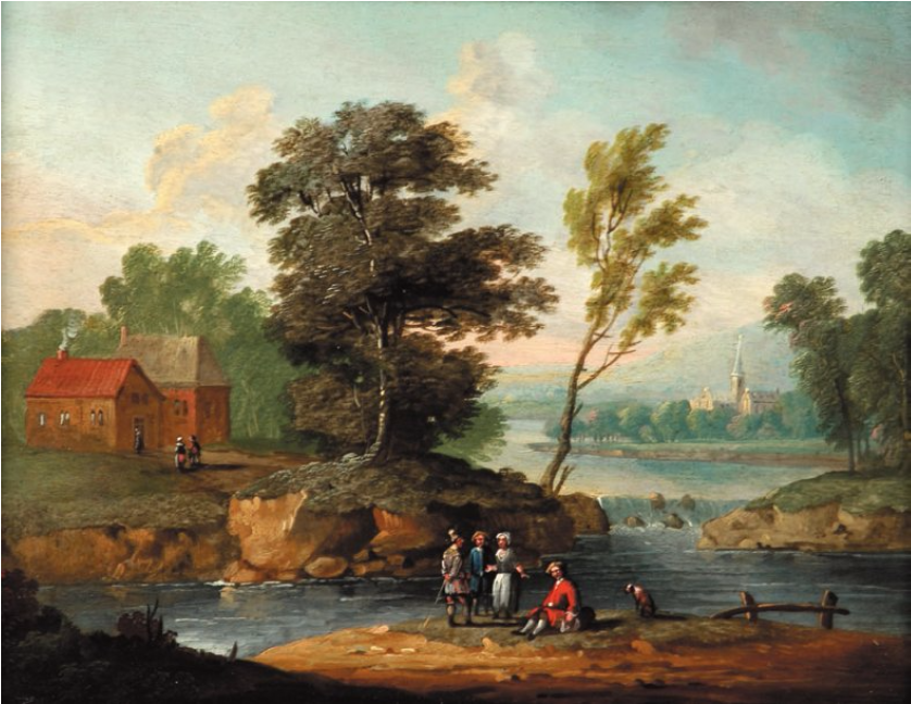 Jan Frans Van Bredael - River Clipart (1278x718), Png Download