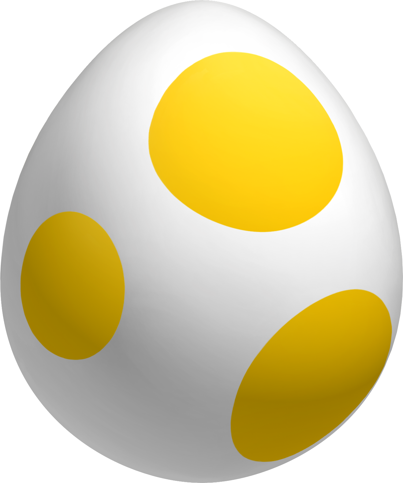 Yellow Yoshi Egg Clipart (1317x1579), Png Download