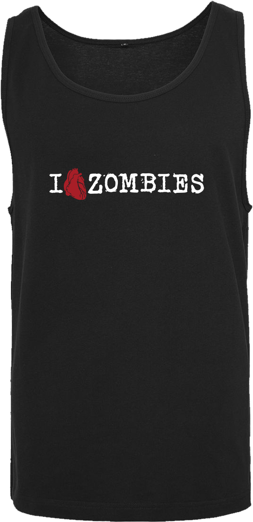I Love Zombies T-shirt Tanktop Men Black Clipart (1044x1044), Png Download