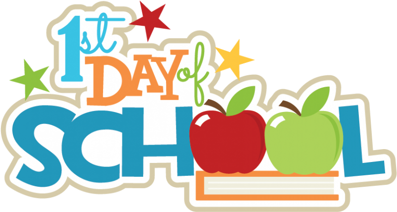 Back To School Clipart First Day School - 1st Day Of School 2018 - Png Download (800x427), Png Download