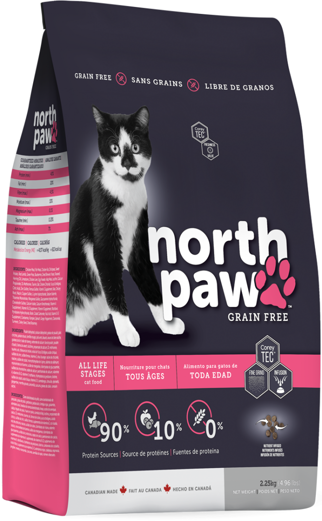 North Paw Cat All Life Package - Cat Food Company Clipart (740x1090), Png Download