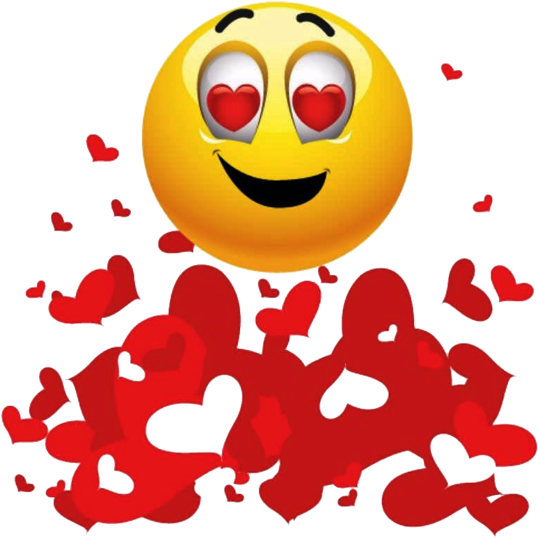 Enamorado Con Corazones Abajo - Emoji Enamorado Png Clipart (800x800), Png Download
