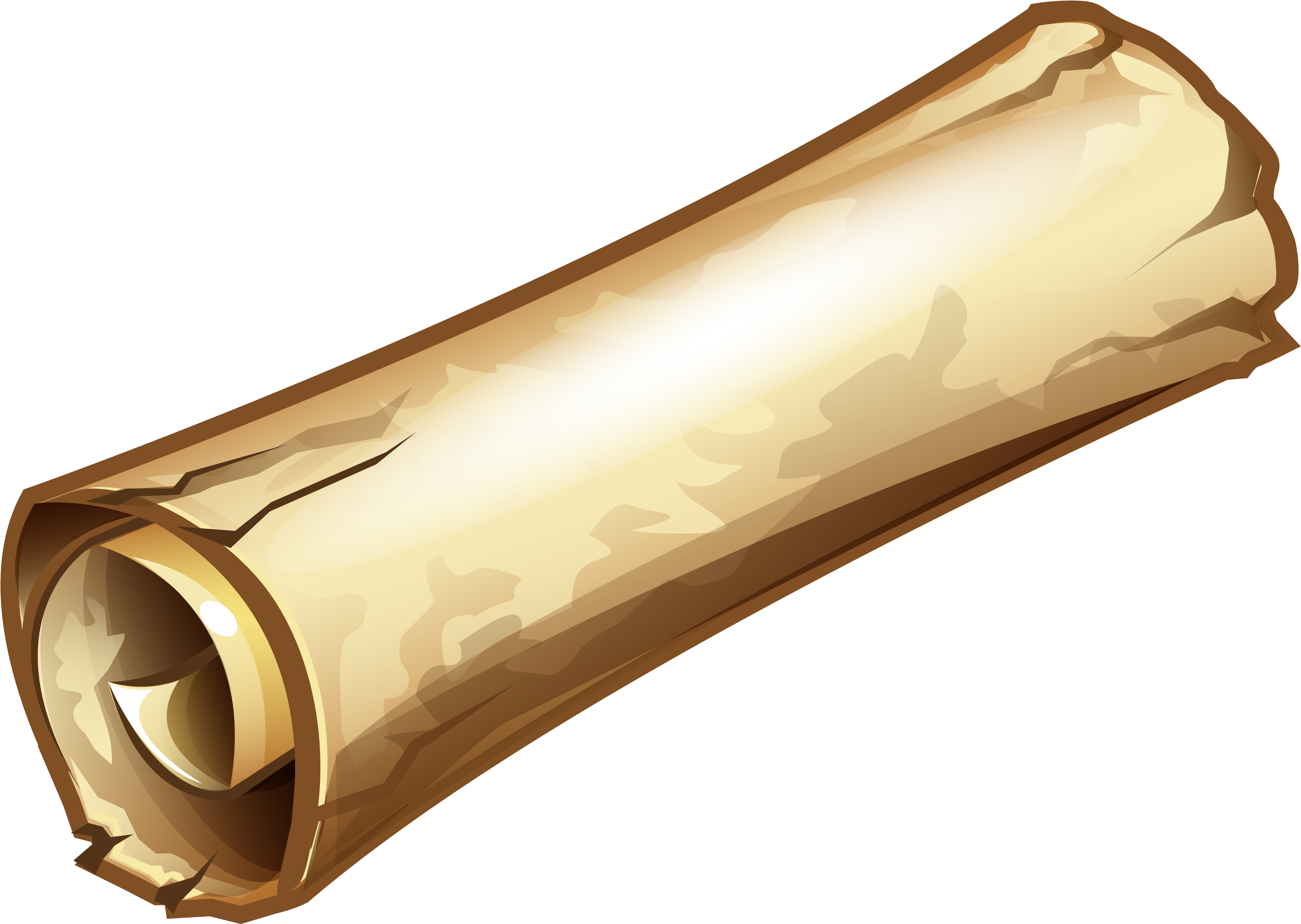 Old Scroll Png Clipart Image - Scroll Closed Clip Art Transparent Png (6296x4509), Png Download