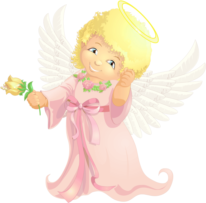 Cute Angel Transparent Png Clipart By Joeatta78 Pluspng - Angel Clip Art Pink (900x887), Png Download