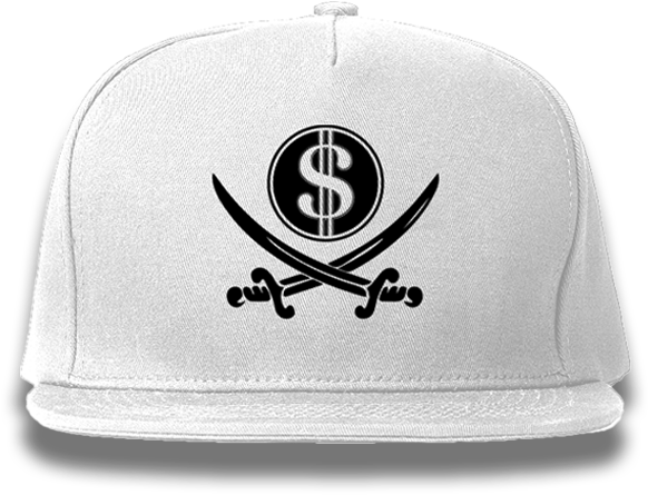 White Pirate & Loot Snapback Hat - Pirate Clip Art - Png Download (600x600), Png Download