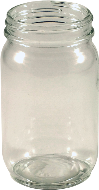 8 Oz Clear Glass Economy Jar - Glass Bottle Clipart (700x700), Png Download