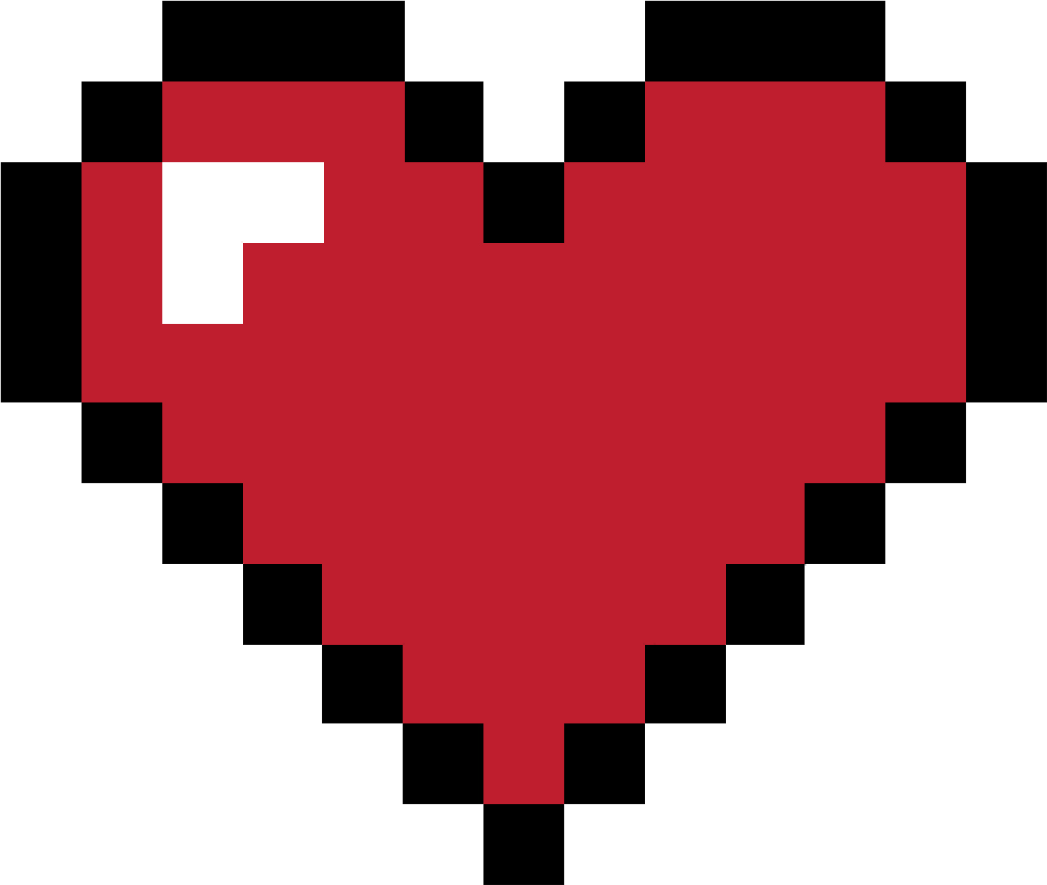 Pixel Heart Png Clipart - 20 X 20 Pixel Transparent Png (2048x2048), Png Download