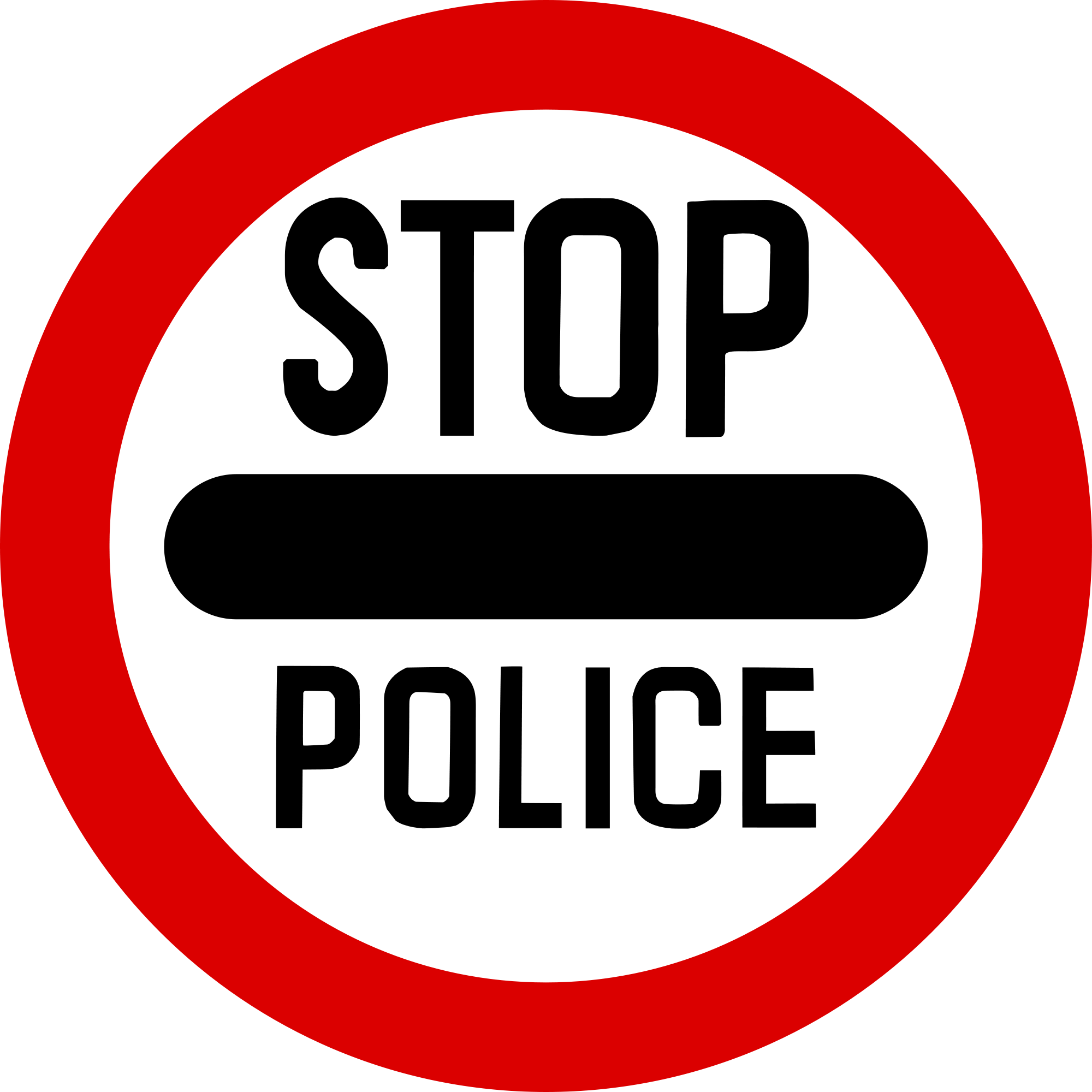 Open - Police Check Point Signs Clipart (2000x2000), Png Download