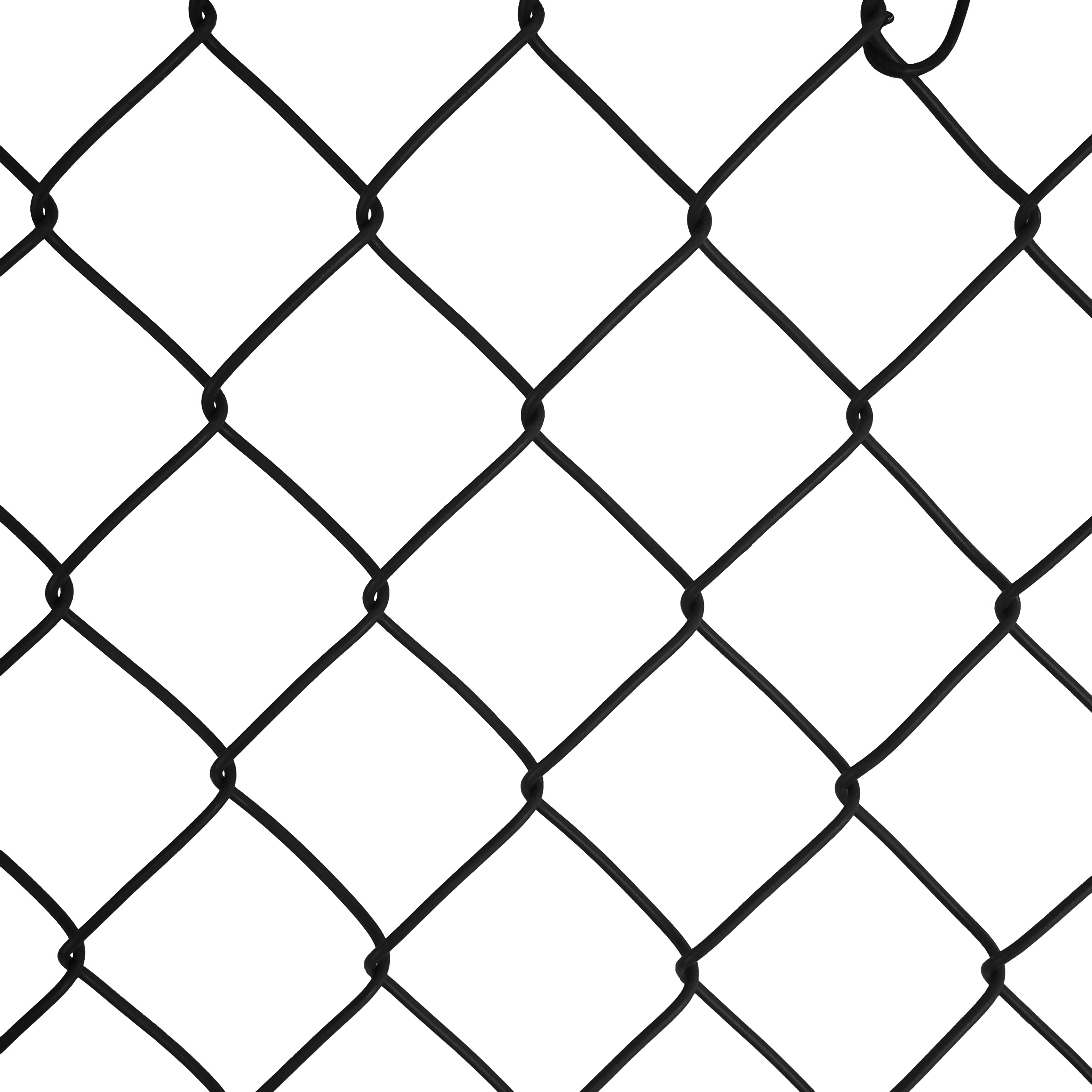 Black 2" Diamond Chainlink Vinyl - Chain-link Fencing Clipart (2448x2448), Png Download