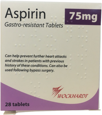 Aspirin 75mg Ec Tablets - Wockhardt Clipart (600x600), Png Download