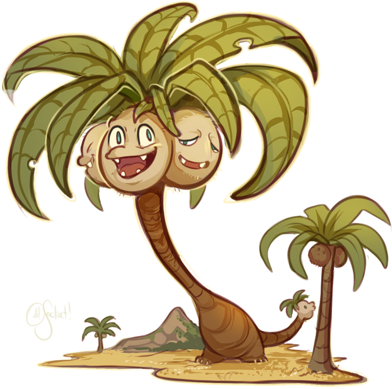 Alolan Exeggutor By Oddsocket - Cartoon Clipart (766x760), Png Download