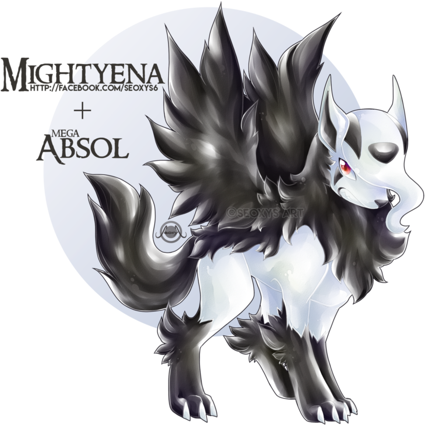 Mightyena Mega Evolution - Mega Mightyena Clipart (895x892), Png Download