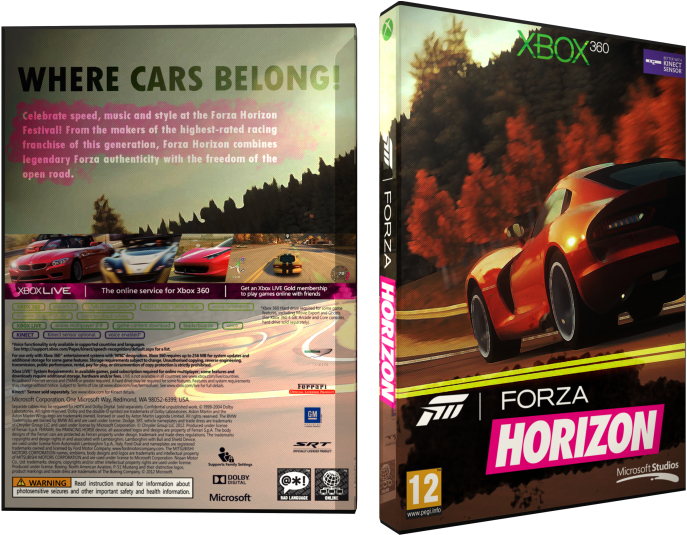 Forza Horizon Box Art Cover - Forza Horizon 4 Game Cover Template Clipart (700x540), Png Download