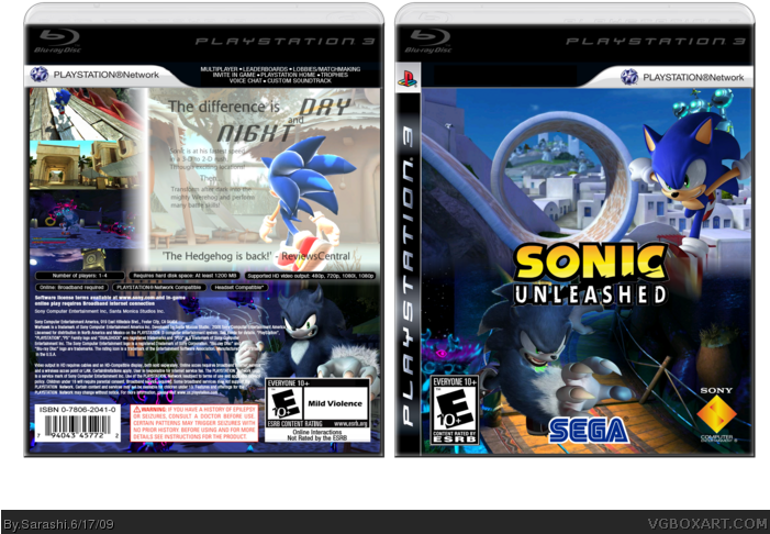 Sonic Unleashed Box Art Cover - Sonic Unleashed Pc Clipart (700x496), Png Download