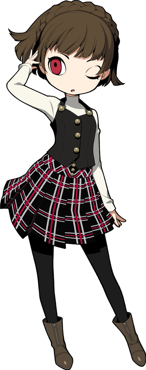 Makoto Niijima Persona Q2 Clipart (480x1210), Png Download