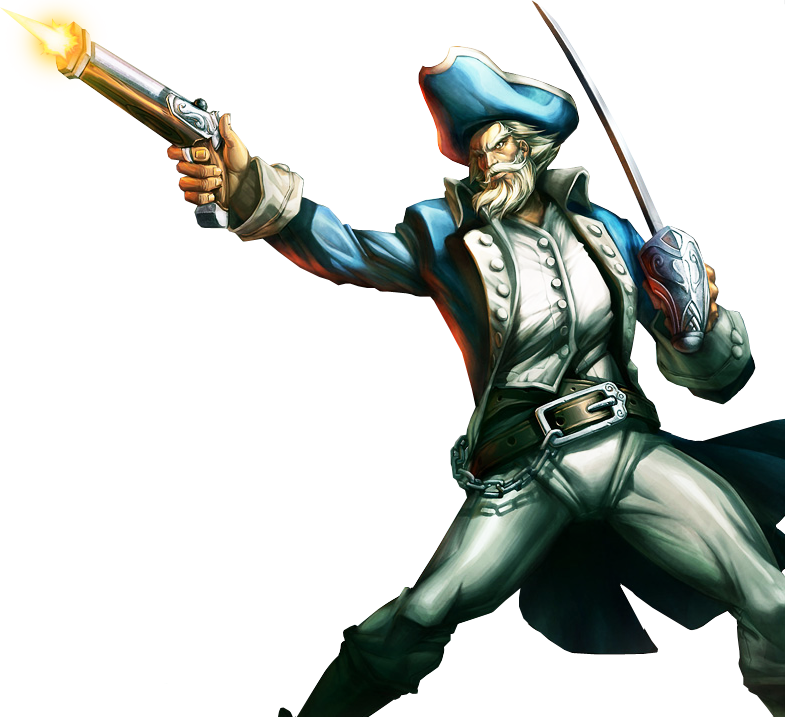 Gankplank Skin Blue - League Of Legends Gangplank Clipart (785x717), Png Download