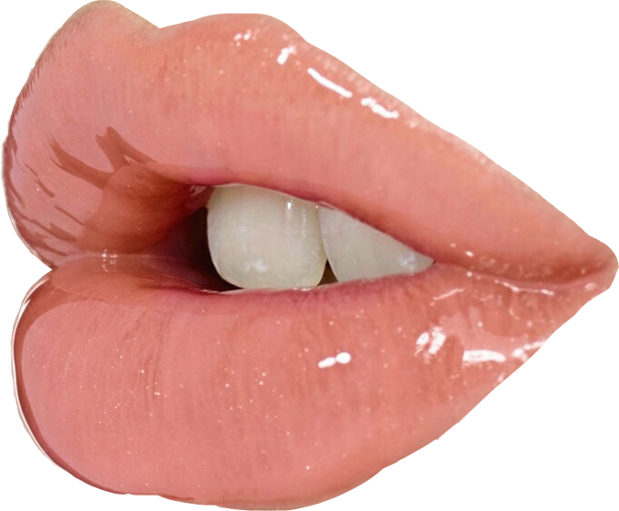 Lips Sticker - Aesthetic Glossy Lips Clipart (682x563), Png Download