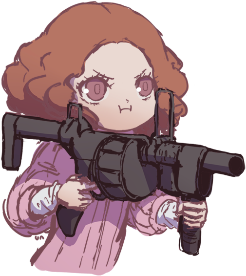 This Game Handles Death Very Poorly - Persona 5 Haru Grenade Launcher Clipart (567x589), Png Download