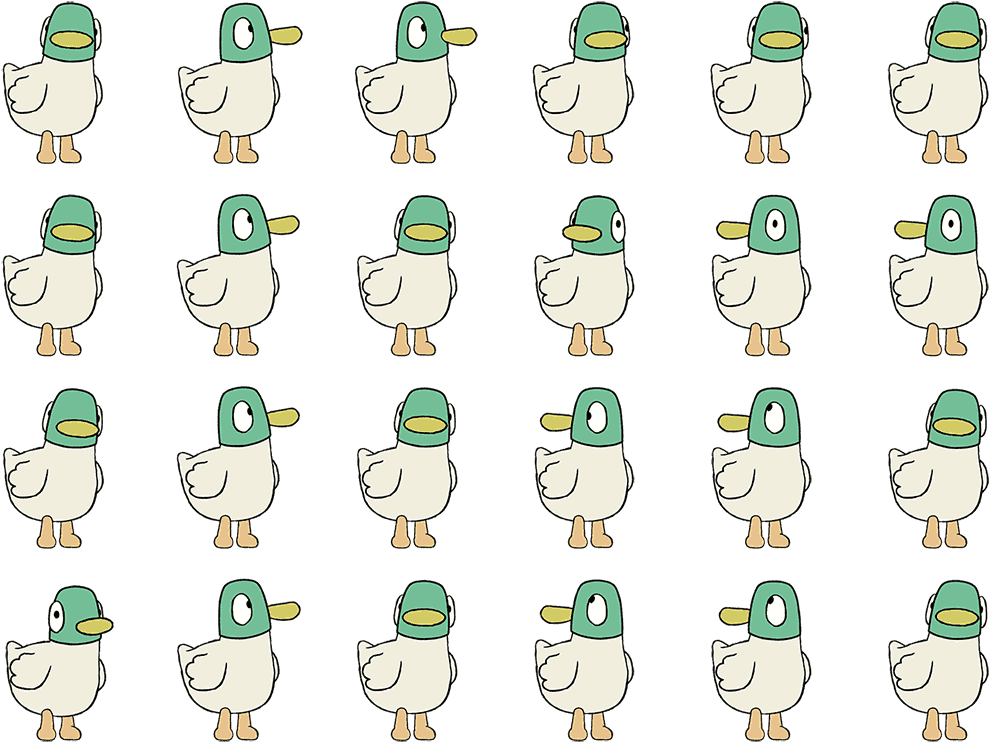 Sarah And Duck Game - Cartoon Clipart (1064x771), Png Download