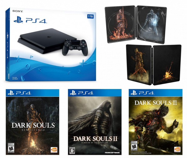 Playstation 4 Dark Souls Trilogy Slim Bundle - Dark Souls 1 2 3 Ps4 Clipart (600x600), Png Download