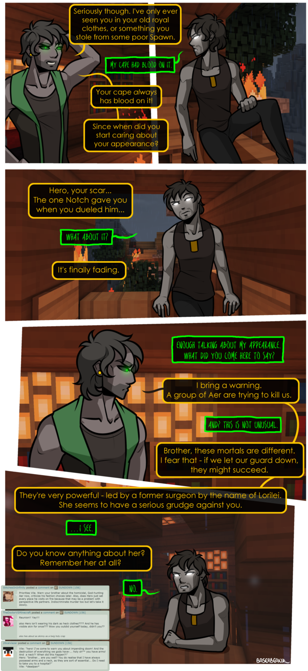 Sundown [157] By Baserbeanz Minecraft - Cartoon Clipart (607x1315), Png Download