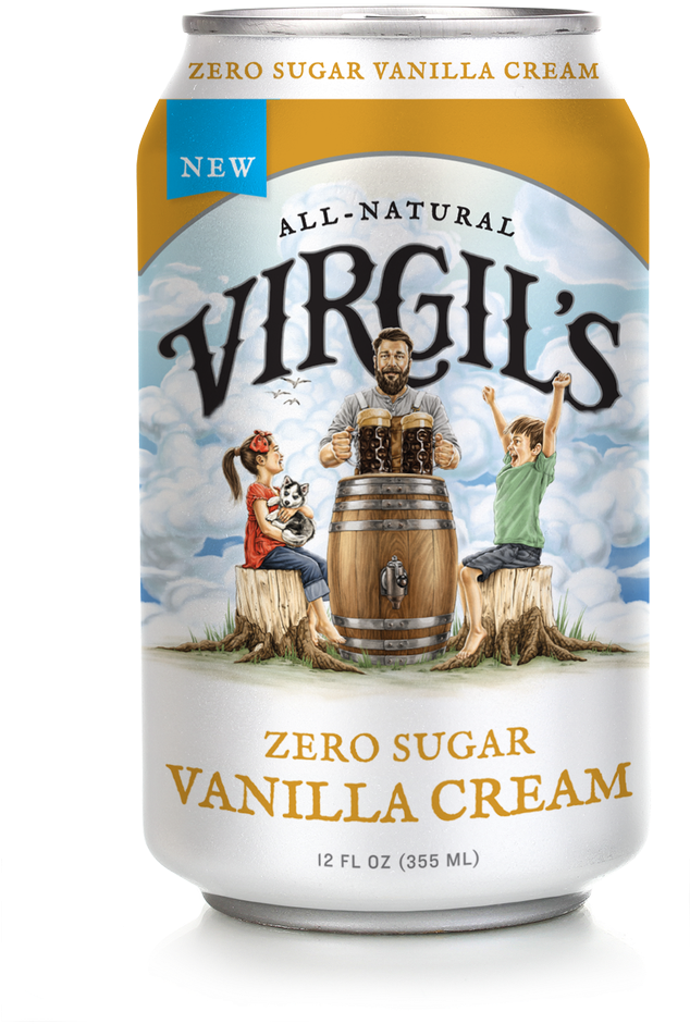 Miller/weiner Comms - Virgil's Zero Sugar Root Beer Clipart (1028x1200), Png Download