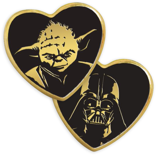 2014 - 2014 Variety Gold Heart Pin Clipart (600x600), Png Download