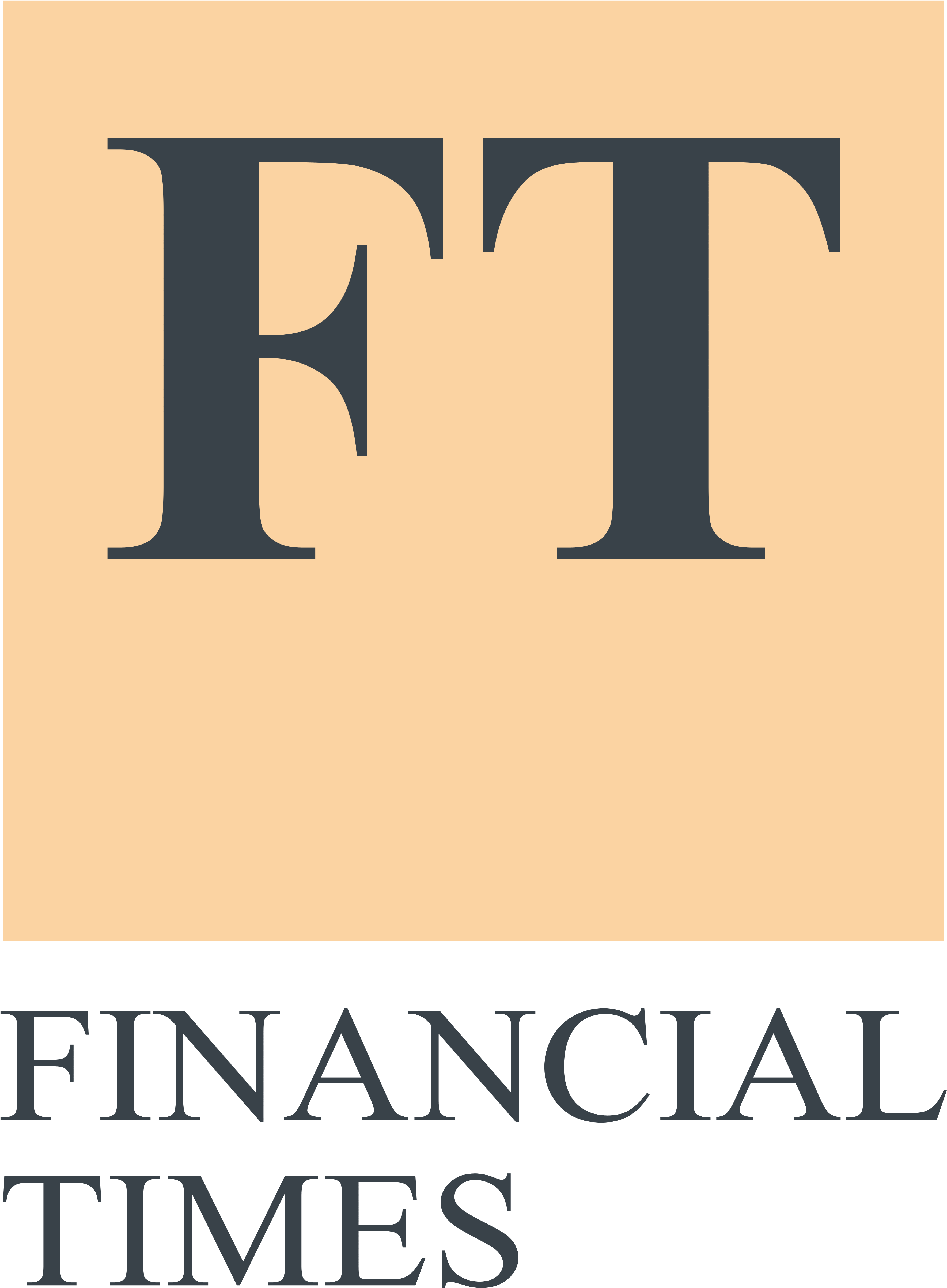 Ft The Financial Times Logo, Logotype - Ft Logo Financial Times Clipart (3636x5000), Png Download