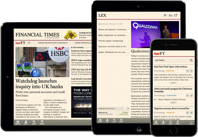 Apps & Epaper - Financial Times Iphone App Clipart (705x500), Png Download